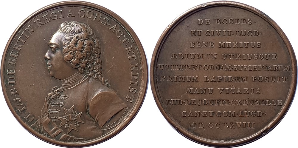 medailles france 1768 nouvelle manecanterie lyon