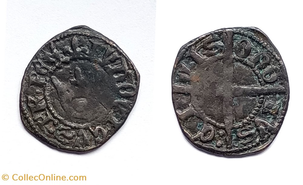LOUIS XI Obole tournois 2ème type (20 septembre 1467) Lyon monnaies europe medievale a france royales louis xi obole tournois 2eme type 20 septembre 1467 lyon