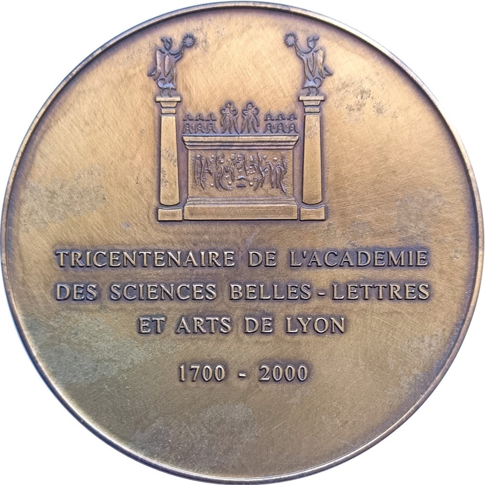 2000 Tricentenaire Académie des Sciences, Belles-lettres et Arts de Lyon medailles france 2000 tricentenaire academie des sciences belles lettres et arts de lyon