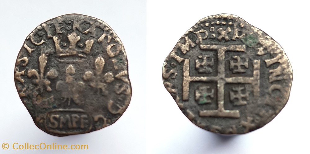 CHARLES VIII Cavallo pour Sulmona (1494-1497) monnaies europe medievale france royales charles viii cavallo pour sulmona 1494 1497
