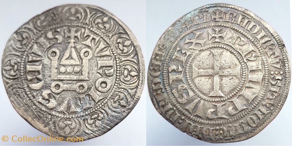 monnaies europe medievale france royales philippe iv gros tournois a o rond