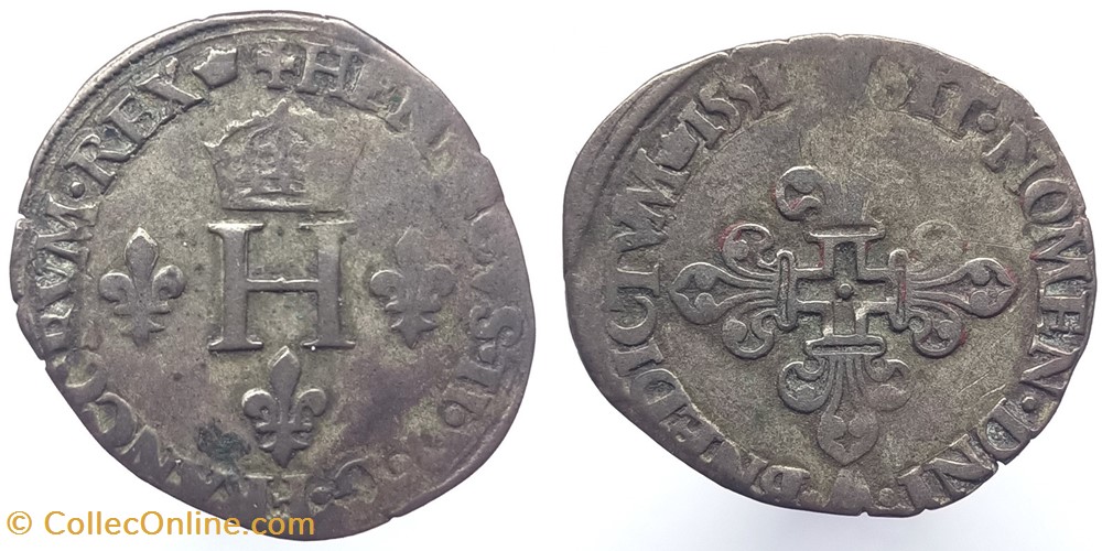monnaies europe medievale france royales henri ii gros de trois blancs ou demi gros de nesle 1551