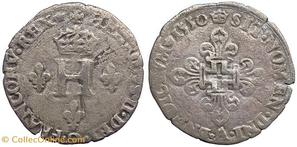 HENRI II Gros de six blancs dit "gros de Nesle" 1550 monnaies europe medievale france royales henri ii gros de six blancs dit gros de nesle 1550