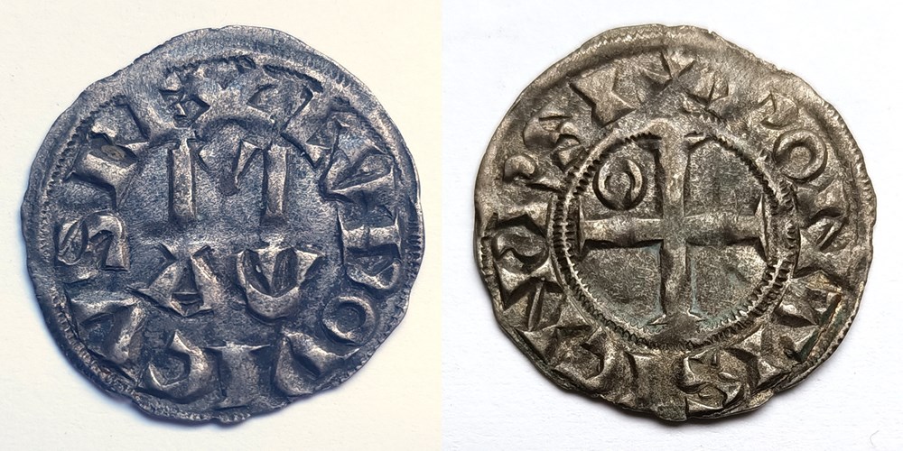 LOUIS VI (1108-1137) denier de Pontoise 6ème type monnaies europe medievale a france royales louis vi 1108 1137 denier de pontoise 6eme type