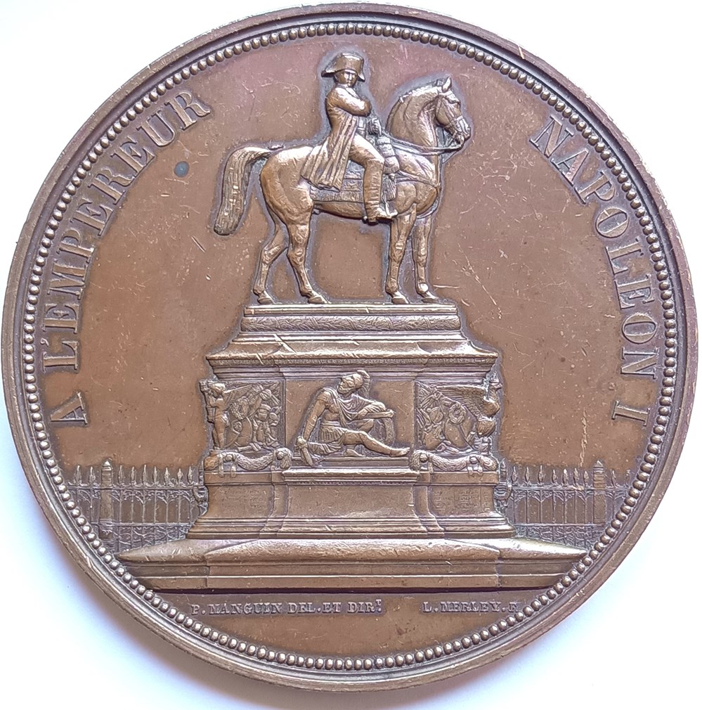 medailles france 1852 inauguration de la statue a la memoire de napoleon ier place carnot a lyon