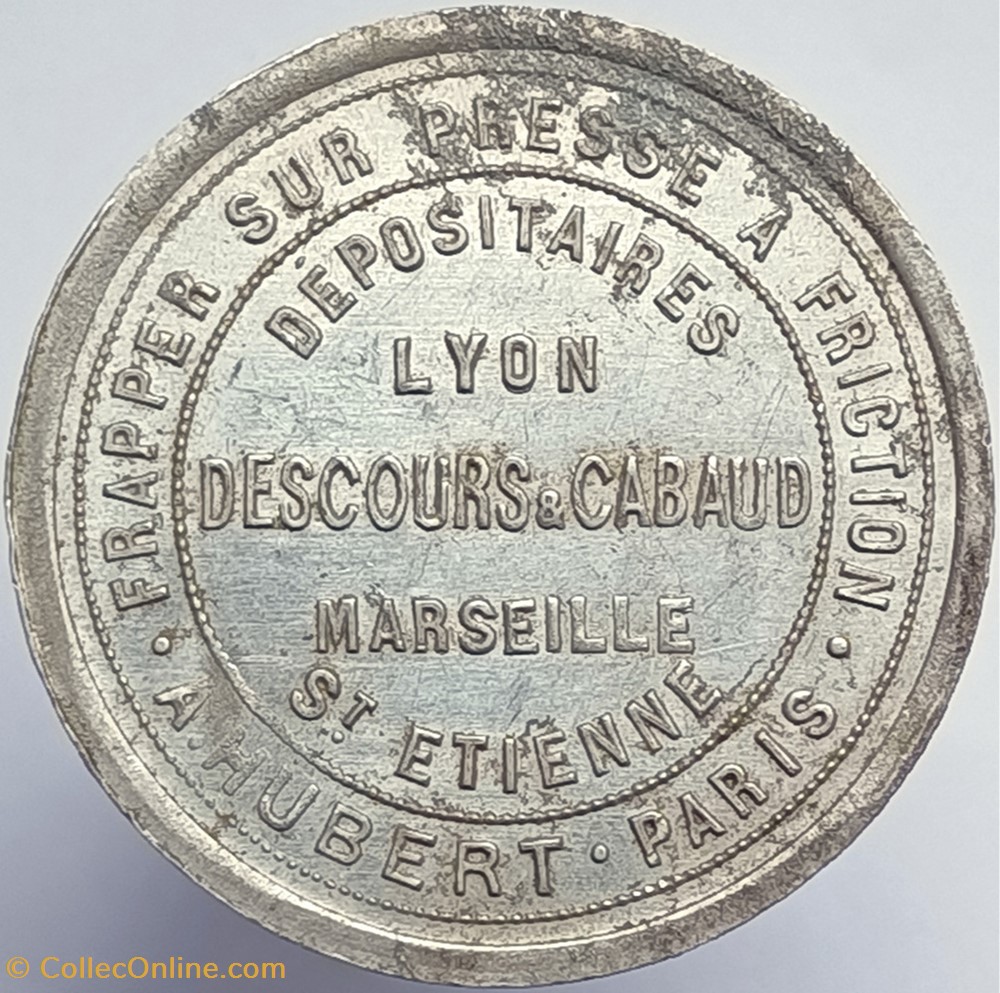 FOIRE DE LYON - 1927 - FOURVIERE - Descours & Cabaud monnaies paranumismatique jetons poids foire de lyon 1927 fourviere descours cabaud