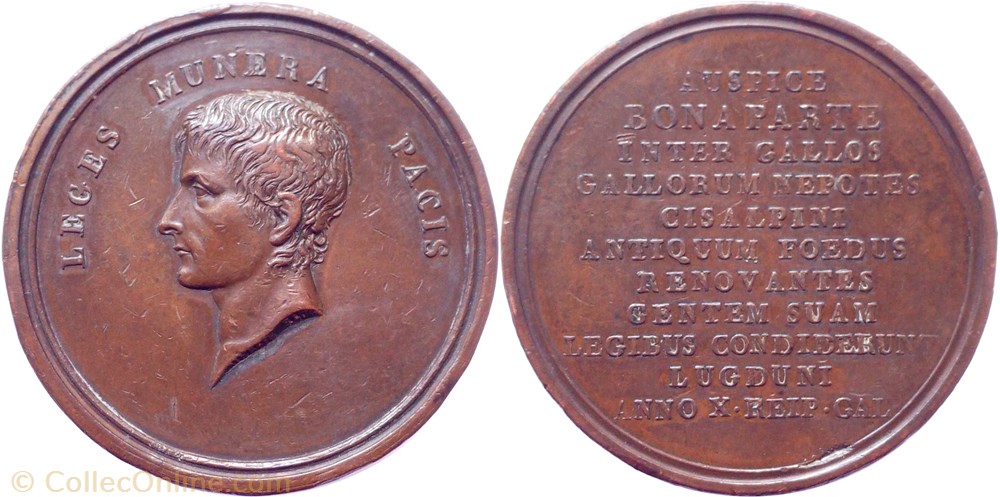 medailles france 1802 constitution republique cisalpine a lyon