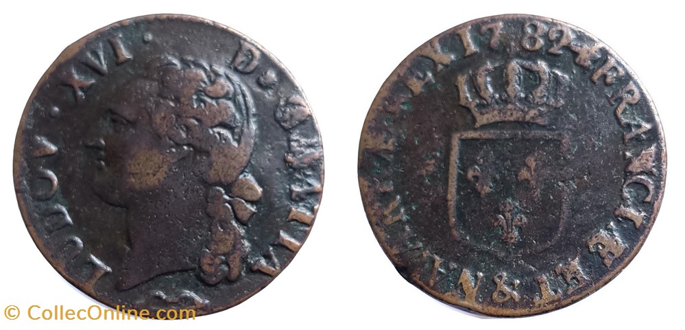 LOUIS XVI Demi sol 1782 Aix monnaies europe medievale france royales louis xvi demi sol 1782 aix