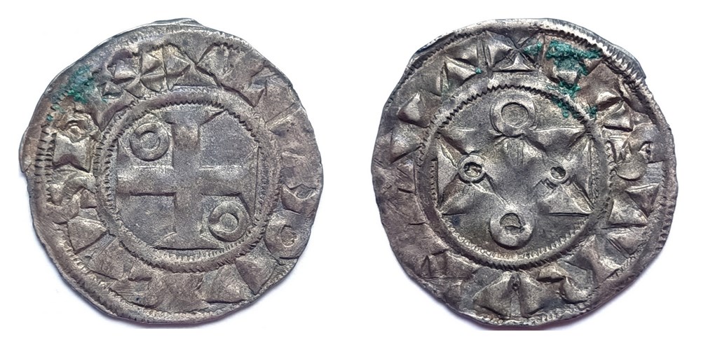 monnaies europe medievale france royales louis vii denier de mantes 1er type