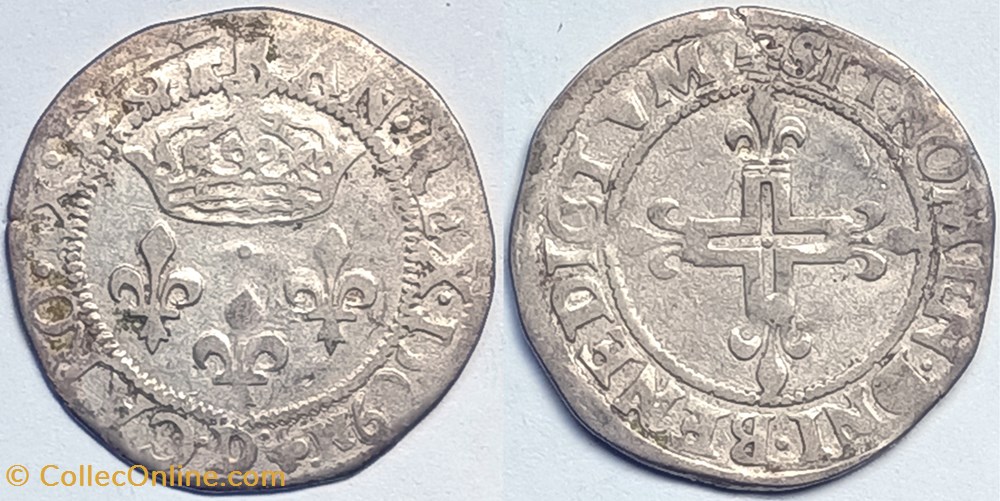 CHARLES IX Double sol parisis 1569 Lyon monnaies europe medievale france royales charles ix double sol parisis 1569 lyon
