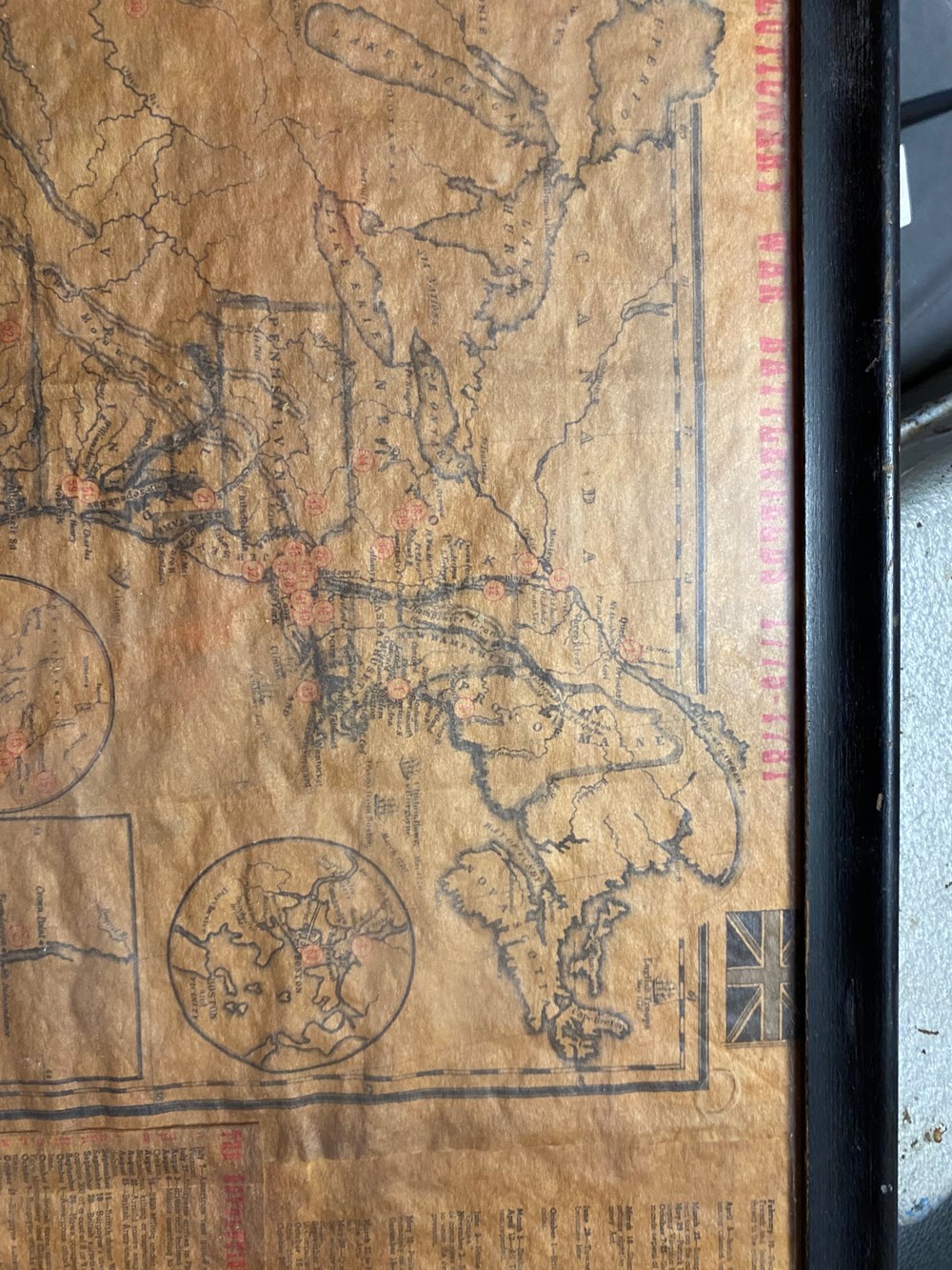 Revolutionary war map 3 militaria documents revolutionary war map