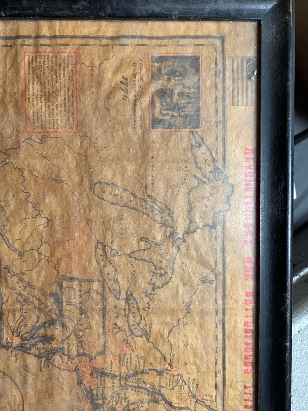 Revolutionary war map 2 militaria documents revolutionary war map