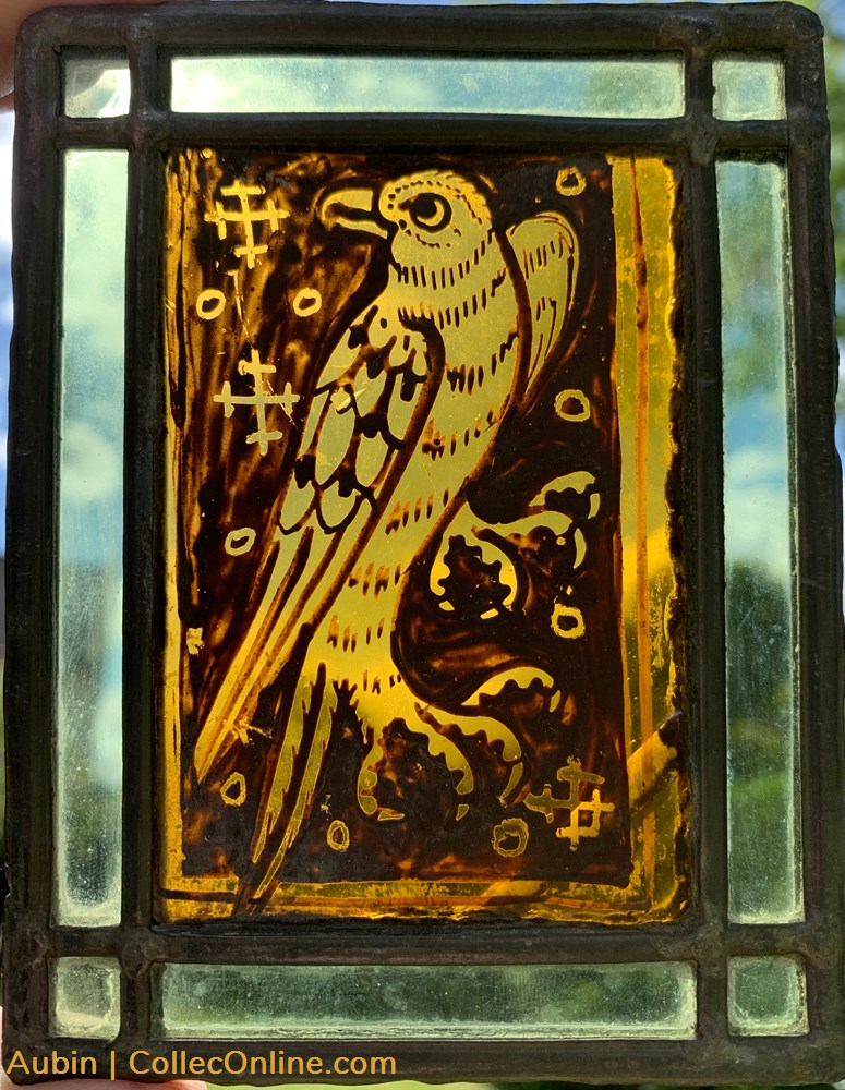 diver decoration magnet autocollant vitrail essai 1910 oiseau 1