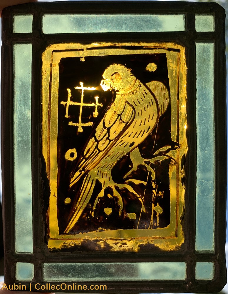 diver decoration magnet autocollant vitrail essai 1910 oiseau 2