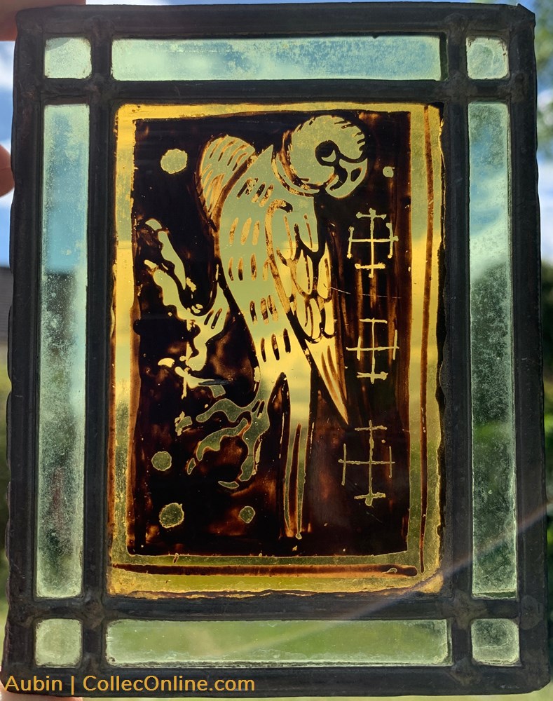 diver decoration magnet autocollant vitrail essai 1910 oiseau 3