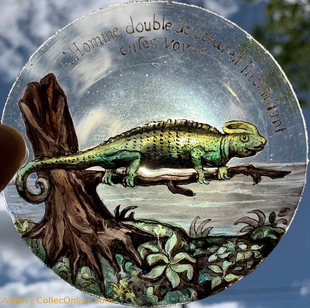 Vitrail 1918 - Salamandre diver decoration magnet autocollant vitrail 1918 salamandre