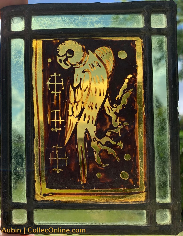 diver decoration magnet autocollant vitrail essai 1910 oiseau 3