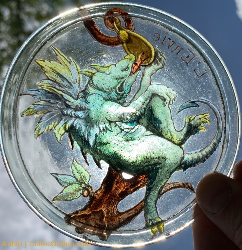 Vitrail 1918 - L'Envie diver decoration magnet autocollant vitrail 1918 envie