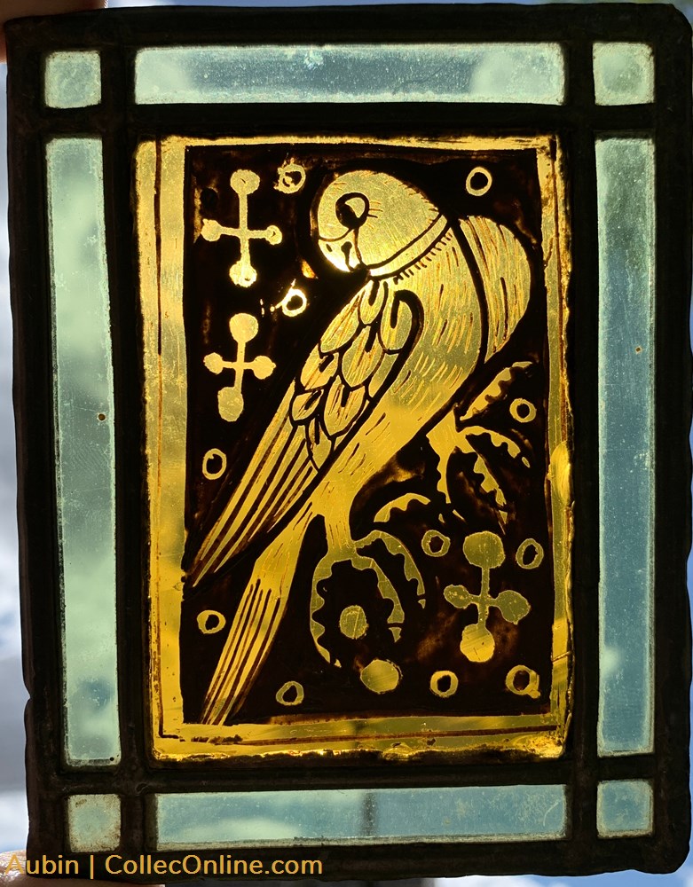 Vitrail essai 1910 - Oiseau 4 diver decoration magnet autocollant vitrail essai 1910 oiseau 4