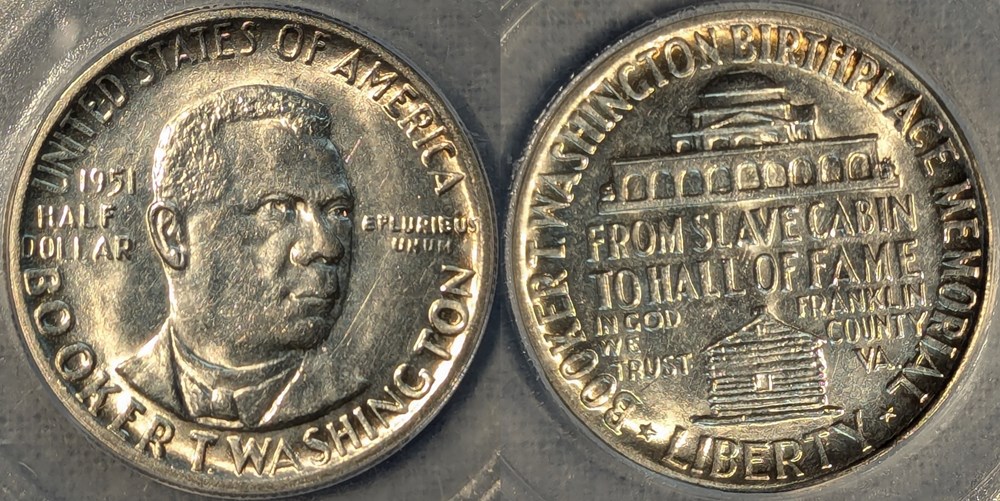 coins 1951 booker t washington