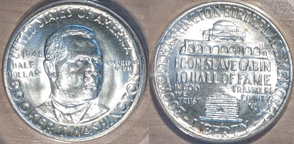 1948-D Booker T. Washington coins 1948 d booker t washington