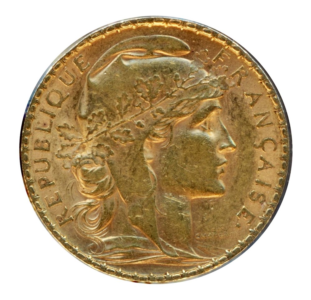monnaies monde france 20 francs coq iiie republique 1906