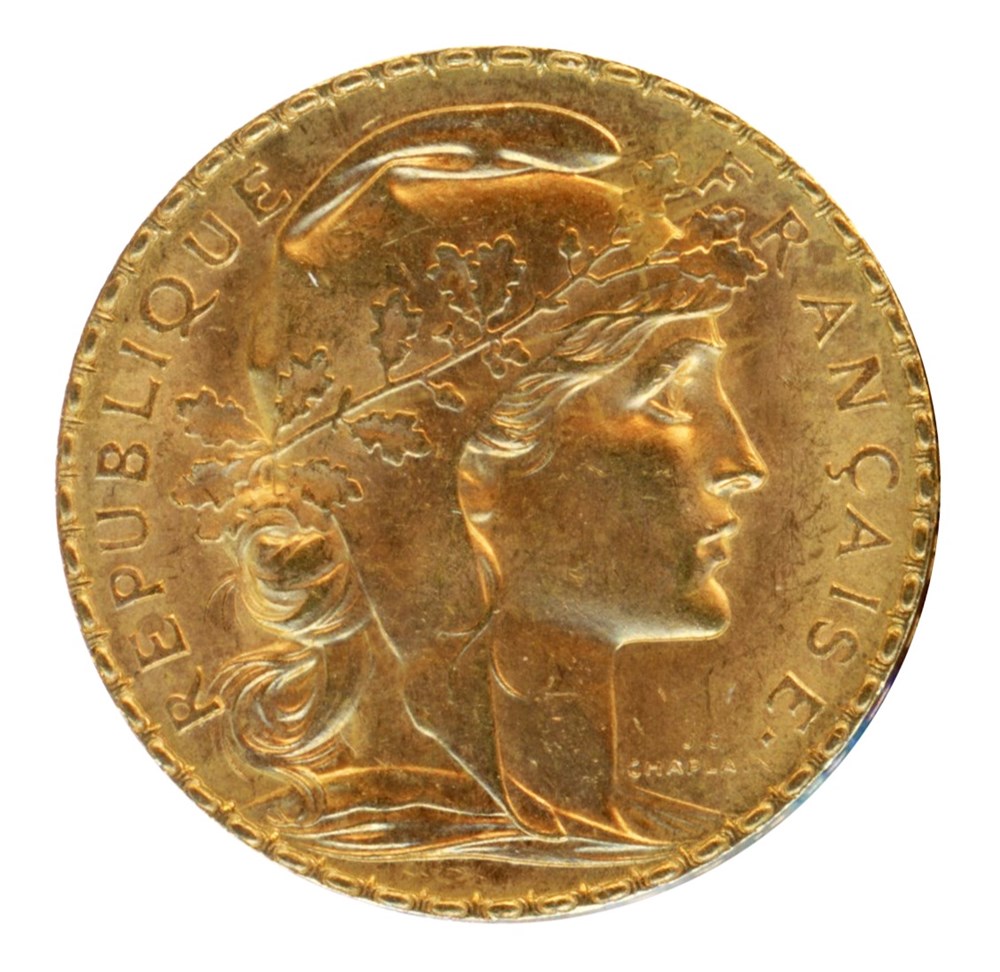 20 Francs Coq, IIIe République, 1914 monnaies monde france 20 francs coq iiie republique 1914