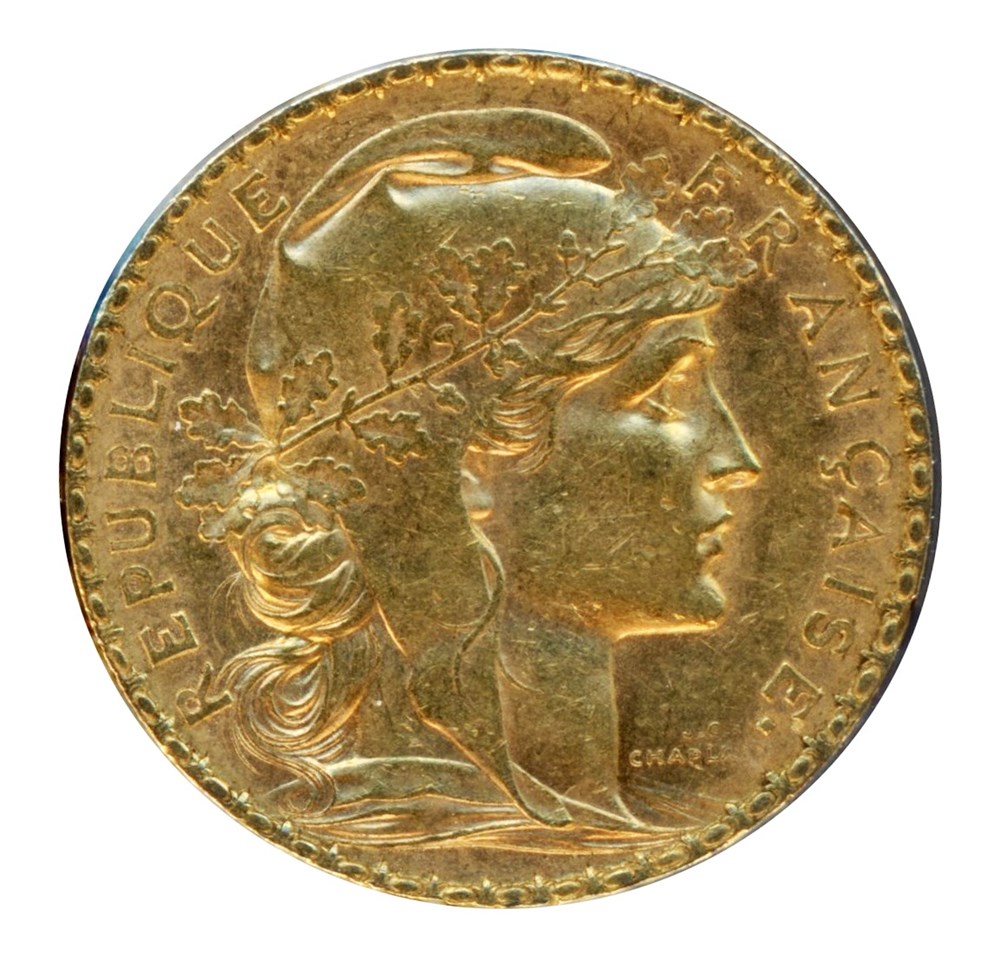 20 Francs Coq, IIIe République, 1900 monnaies monde france 20 francs coq iiie republique 1900