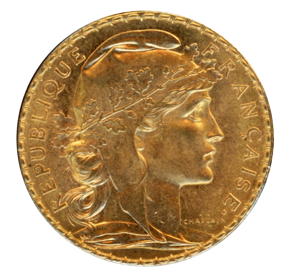 20 Francs Coq, IIIe République, 1911 monnaies monde france 20 francs coq iiie republique 1911
