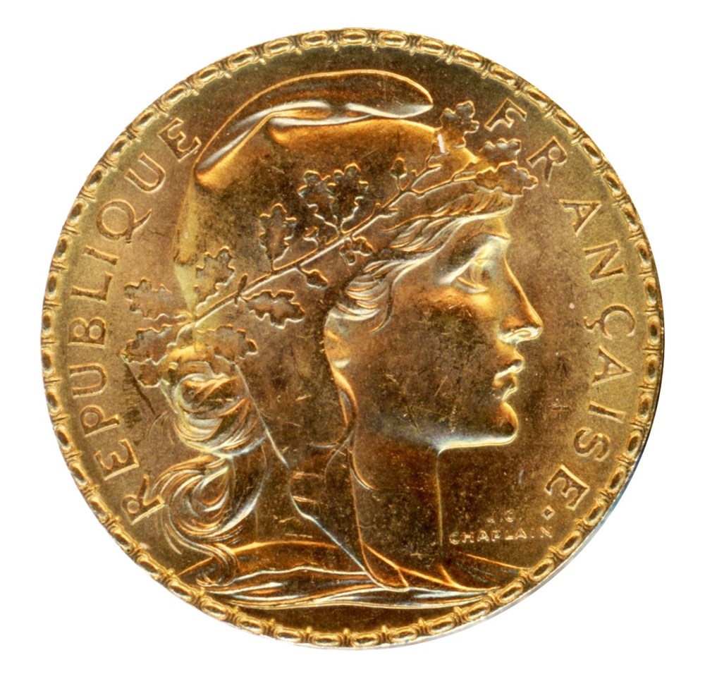 20 Francs Coq, IIIe République, 1913 monnaies monde france 20 francs coq iiie republique 1913