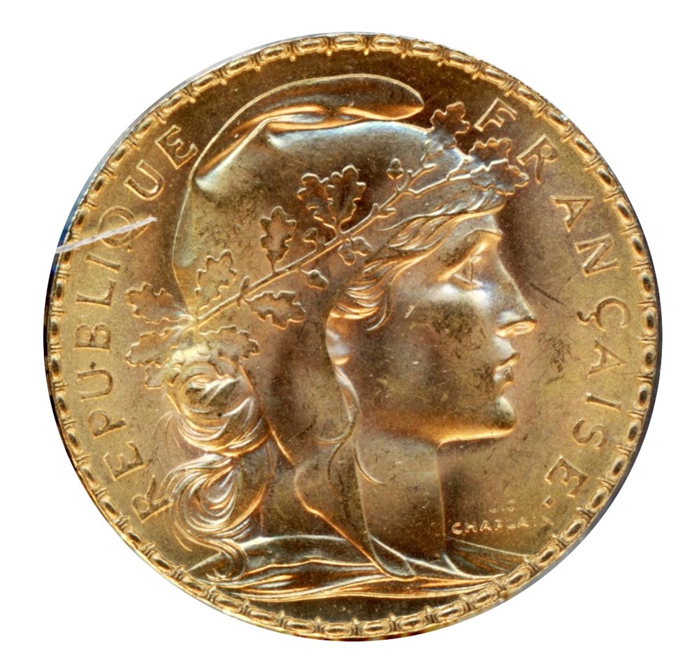 20 Francs Coq, IIIe République, 1907 monnaies monde france 20 francs coq iiie republique 1907