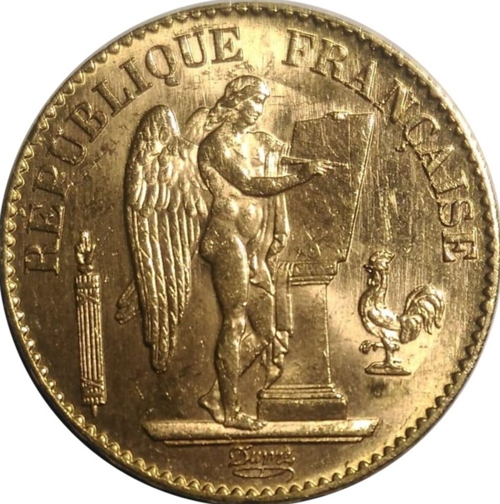 20 Francs Génie, IIIe République, 1878 A monnaies monde france 20 francs genie iiie republique 1878 a