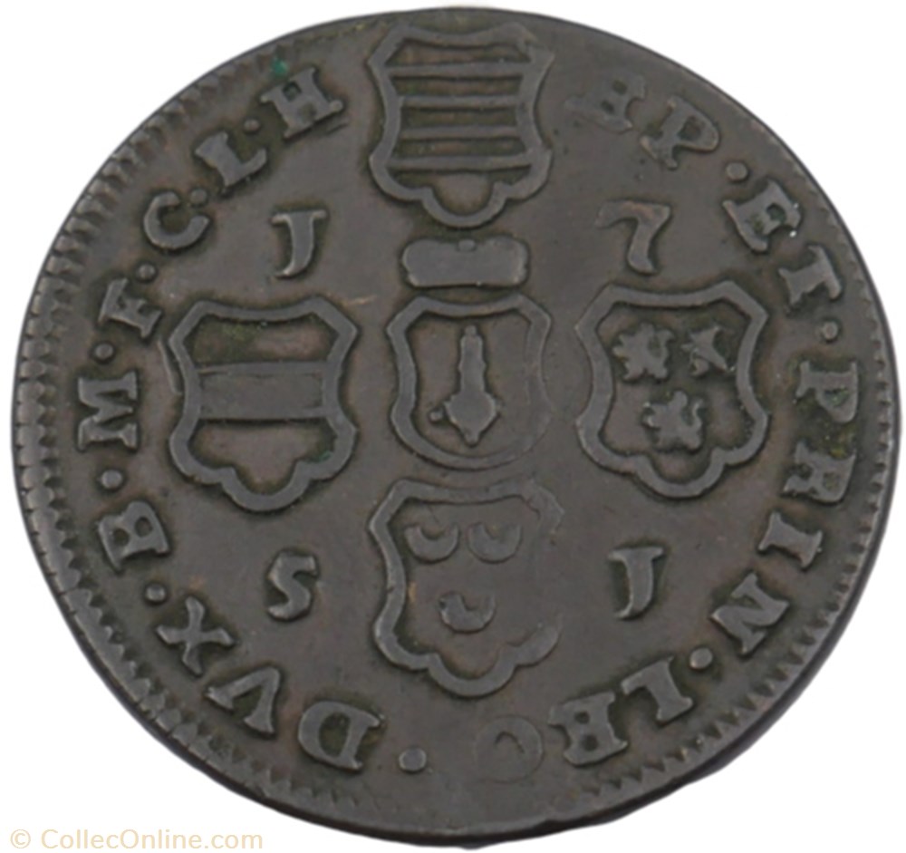 4 liards - Jean-Théodore de Bavière - 1751 monnaie 4 liards jean theodore de baviere 1751