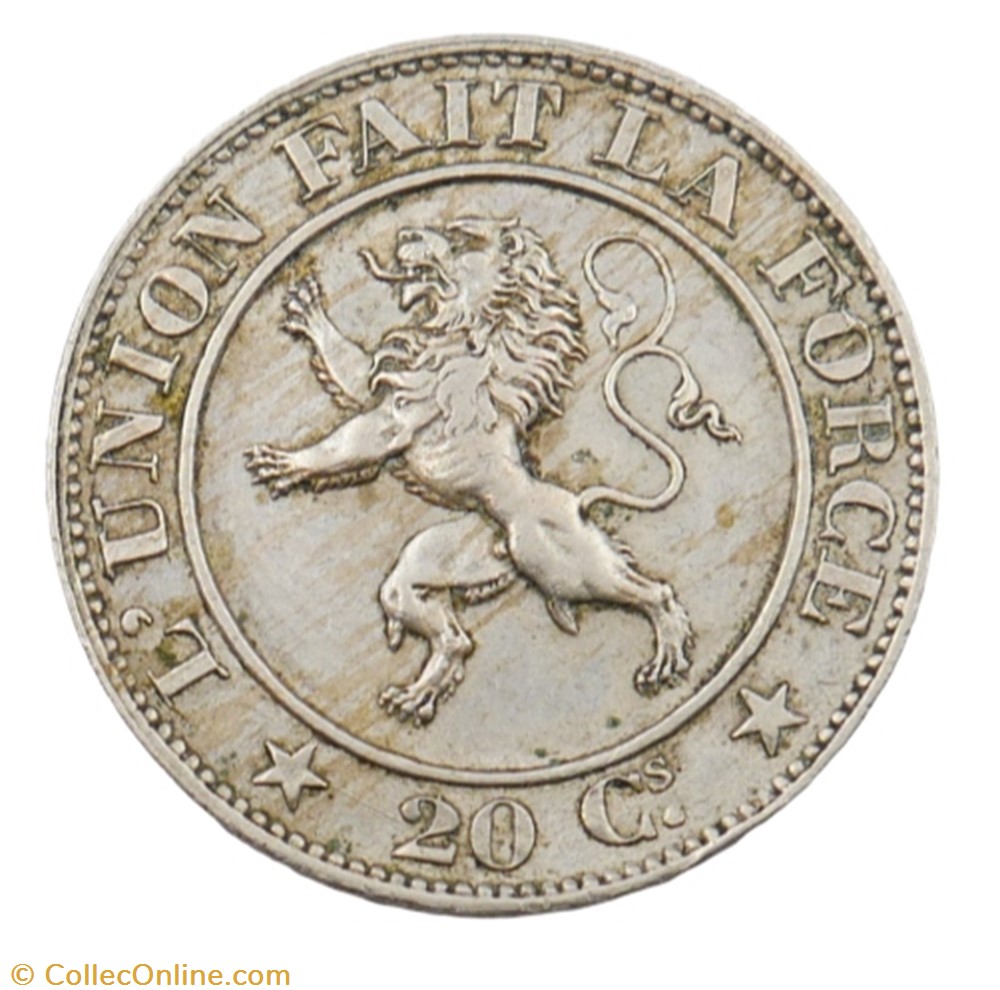 monnaie monde belgique 20 centimes leopold i 1861