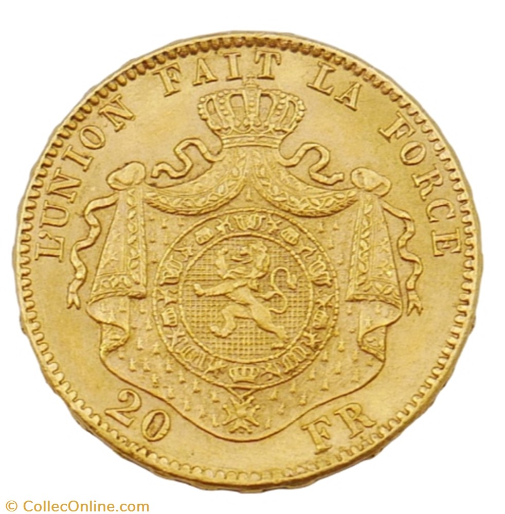 20 francs - Leopold II - 1882 monnaie monde belgique 20 francs leopold ii 1882