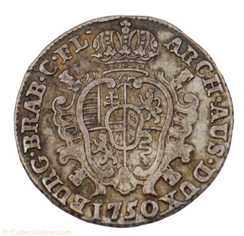 Escalin - Marie-Thérèse - 1750 - Anvers monnaie escalin marie therese 1750 anvers
