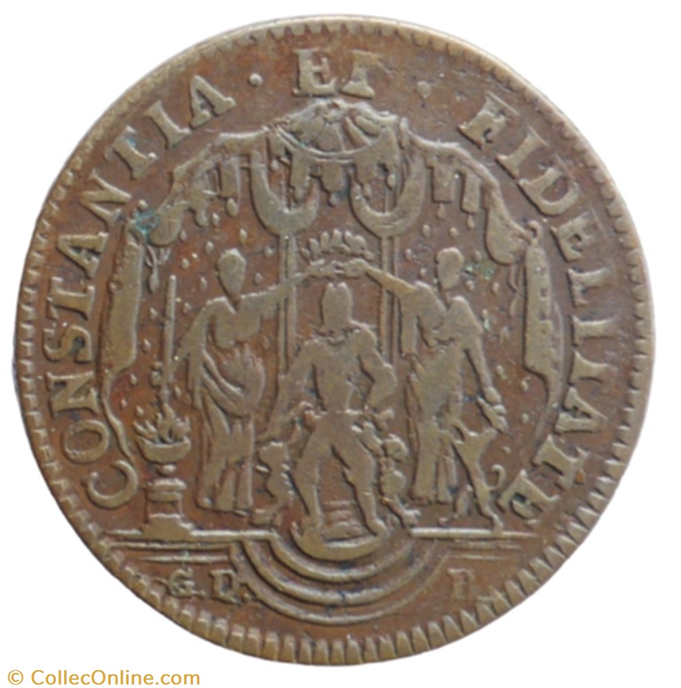 Jeton - Maximilien-Emmanuel de Bavière - 1711 monnaie mereaux jeton maximilien emmanuel de baviere 1711