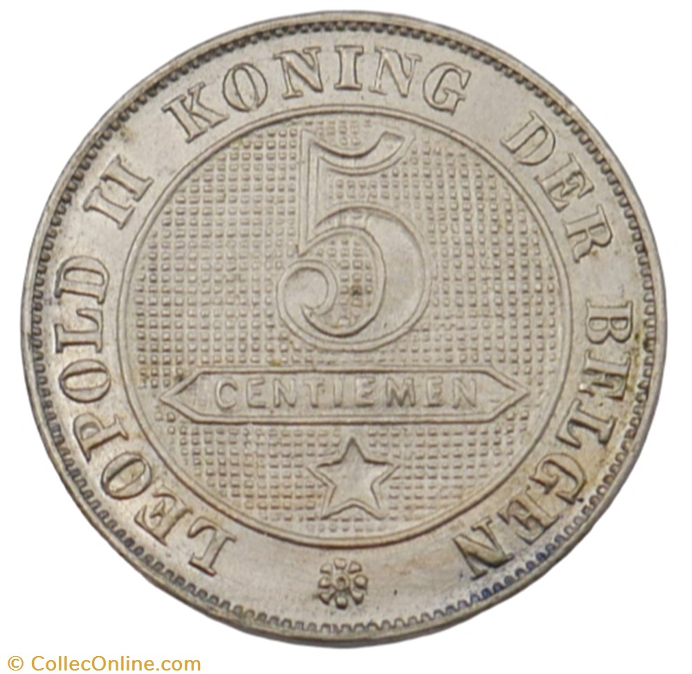 5 centimes - Leopold II - 1901 FL monnaie monde belgique 5 centimes leopold ii 1901 fl