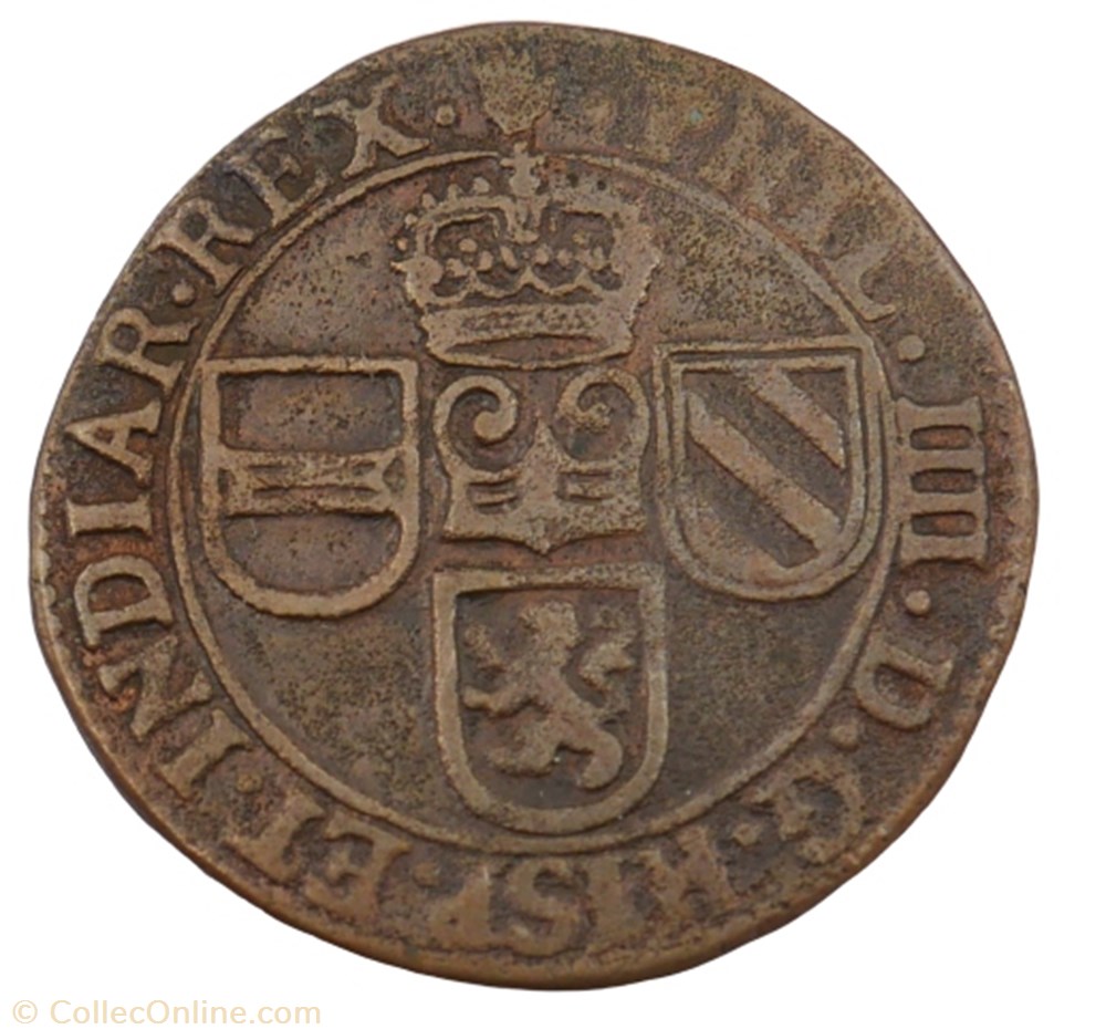 Liard - Philippe IV - 1643 - Anvers monnaie liard philippe iv 1643 anvers