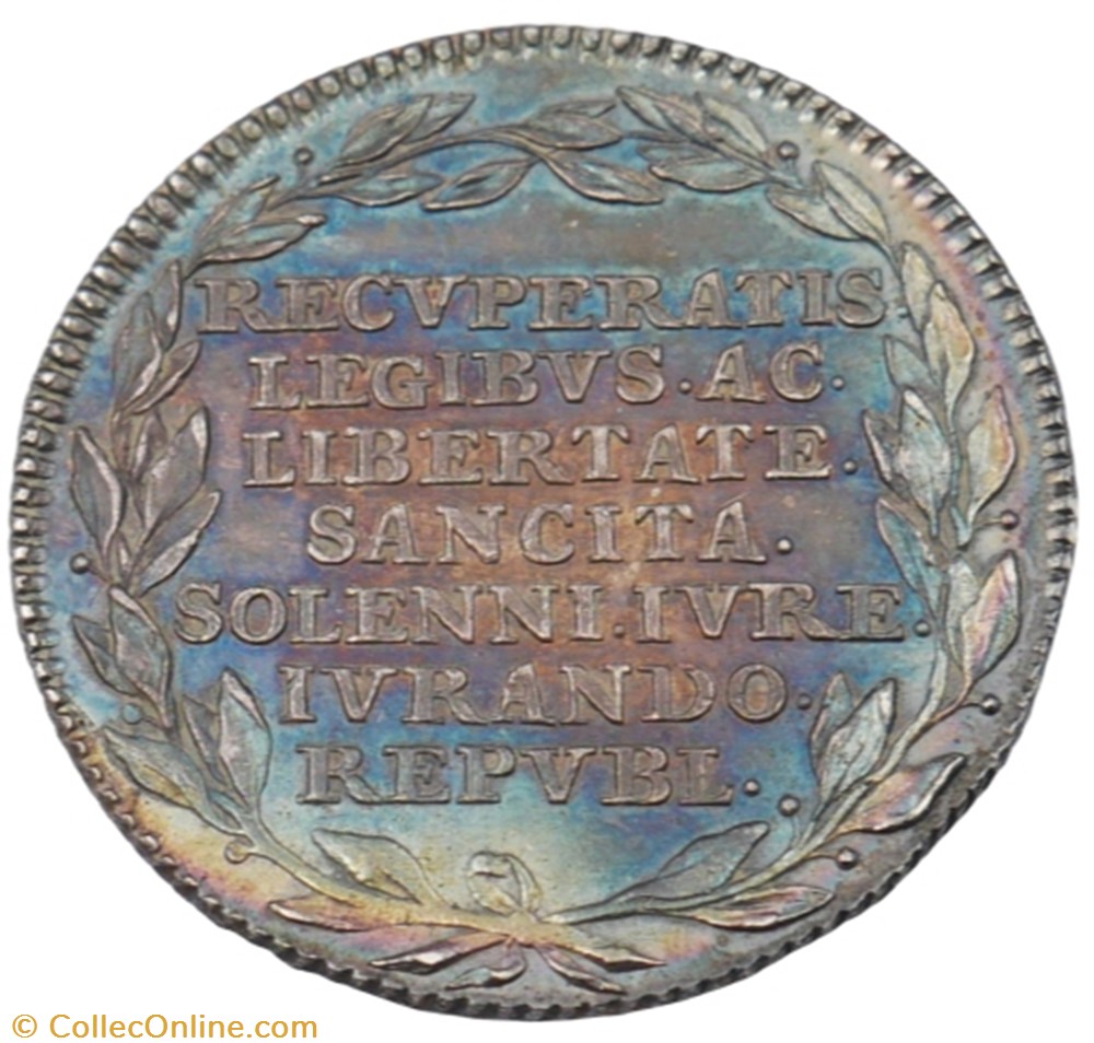 Jeton - Retour de la liberté en Brabant - 1790 monnaie mereaux jeton retour de la liberte en brabant 1790