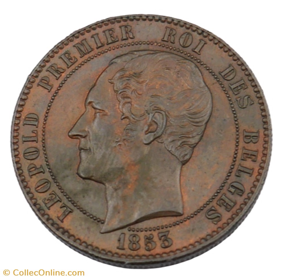 Médaille - module 10 Centimes - Leopold I - 1853 monnaie monde belgique medaille module 10 centimes leopold i 1853