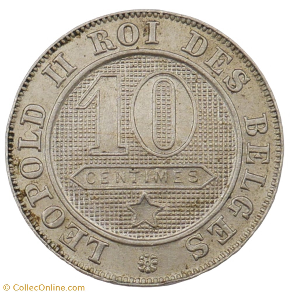 10 centimes - Leopold II - 1895 FR monnaie monde belgique 10 centimes leopold ii 1895 fr