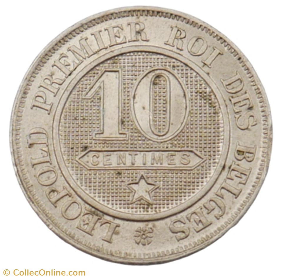 monnaie monde belgique 10 centimes leopold i 1862