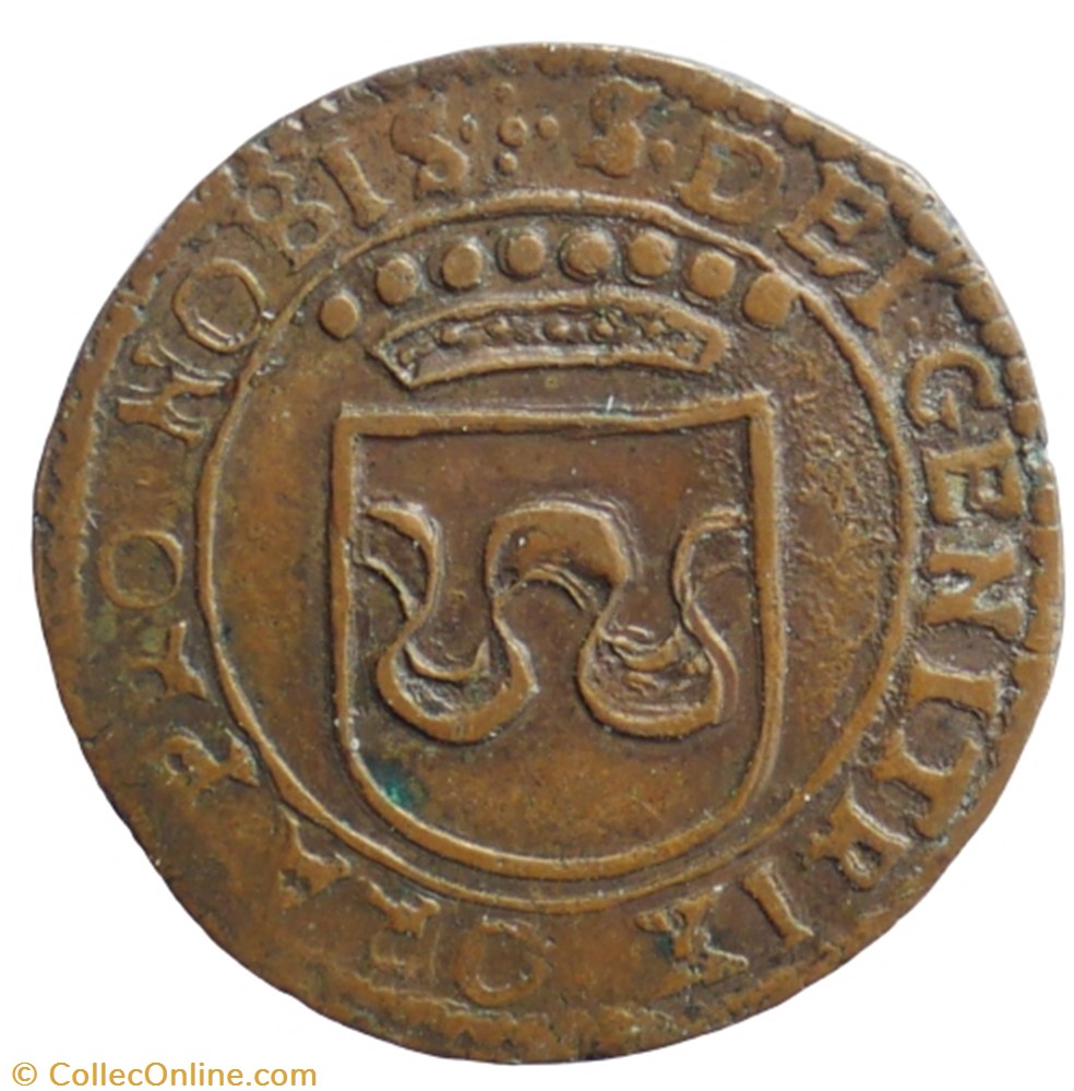 Méreau de la collégiale de Dinant - 1633 monnaie jeton mereaux mereau de la collegiale de dinant 1633