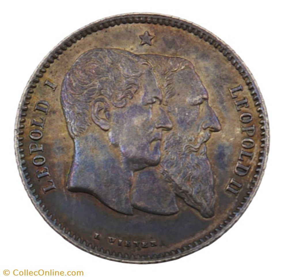 1 franc - Leopold II - 1880 monnaie monde belgique 1 franc leopold ii 1880