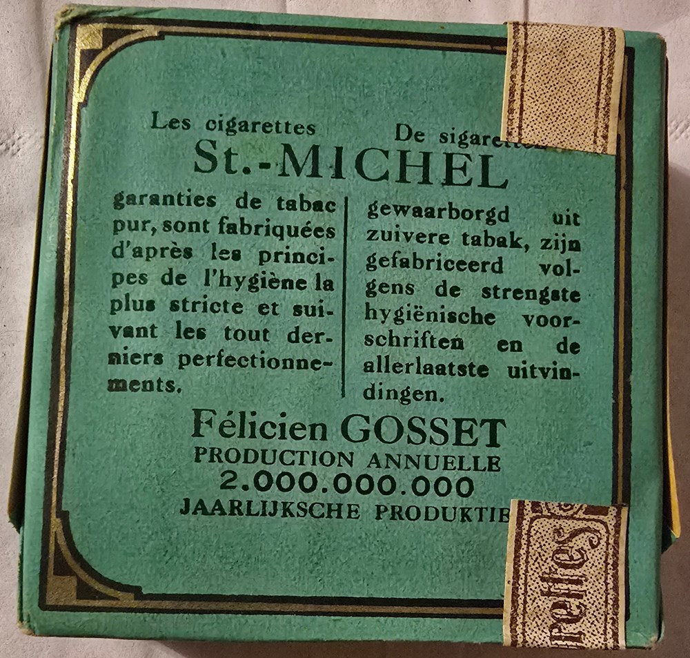 art de la table argenterie bistrot alimentation tabac paquet 25 cigarettes st michel verte 2 82 fr sie 435