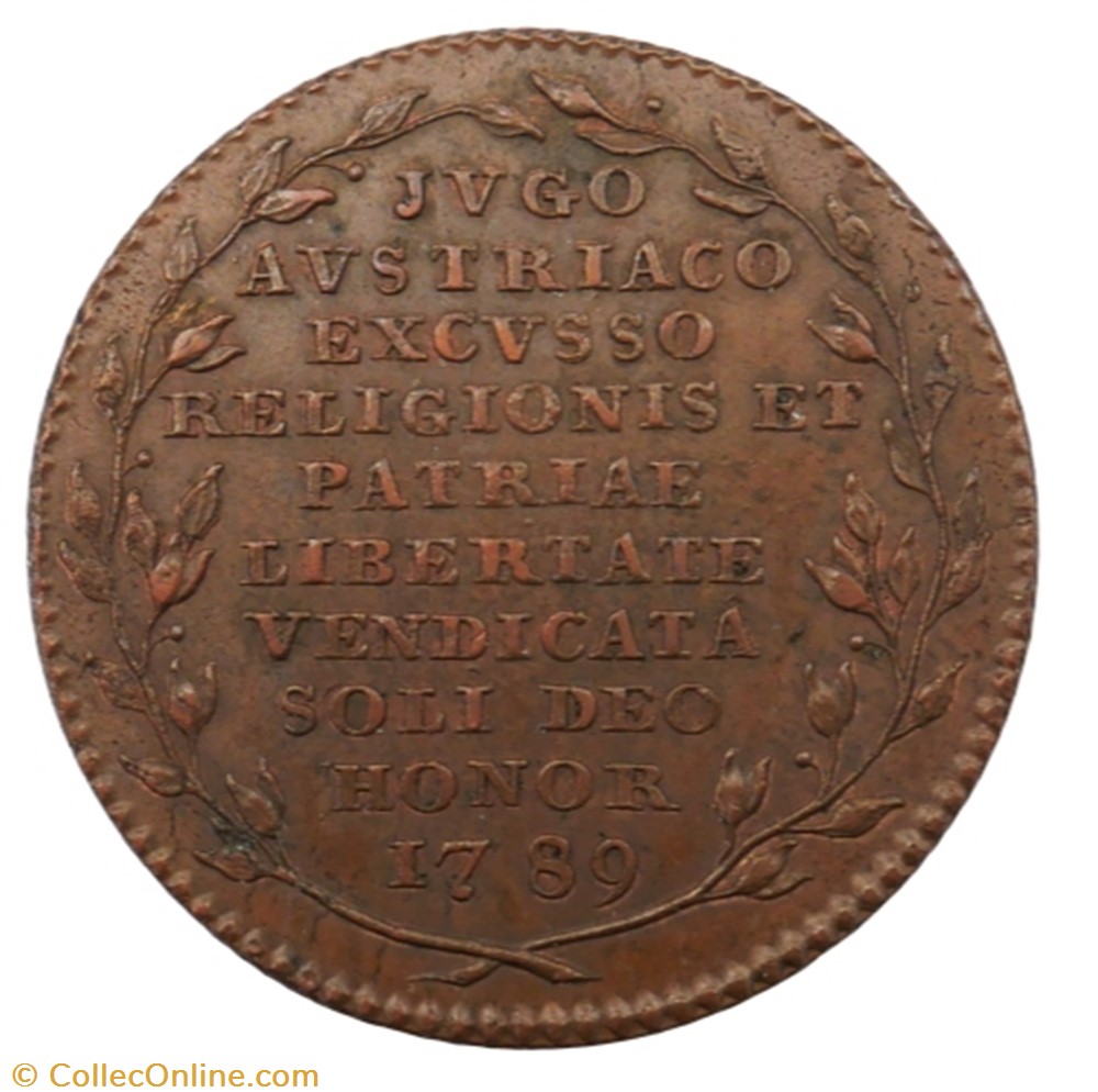 Jeton - Liberté des états de Flandres - 1790 monnaie mereaux jeton liberte des etats de flandres 1790