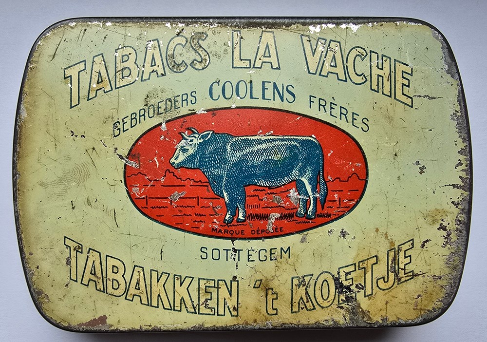 Boîte - Tabac la vache - Coolens frères art de table argenterie bistrot alimentation boite tabac la vache coolens freres