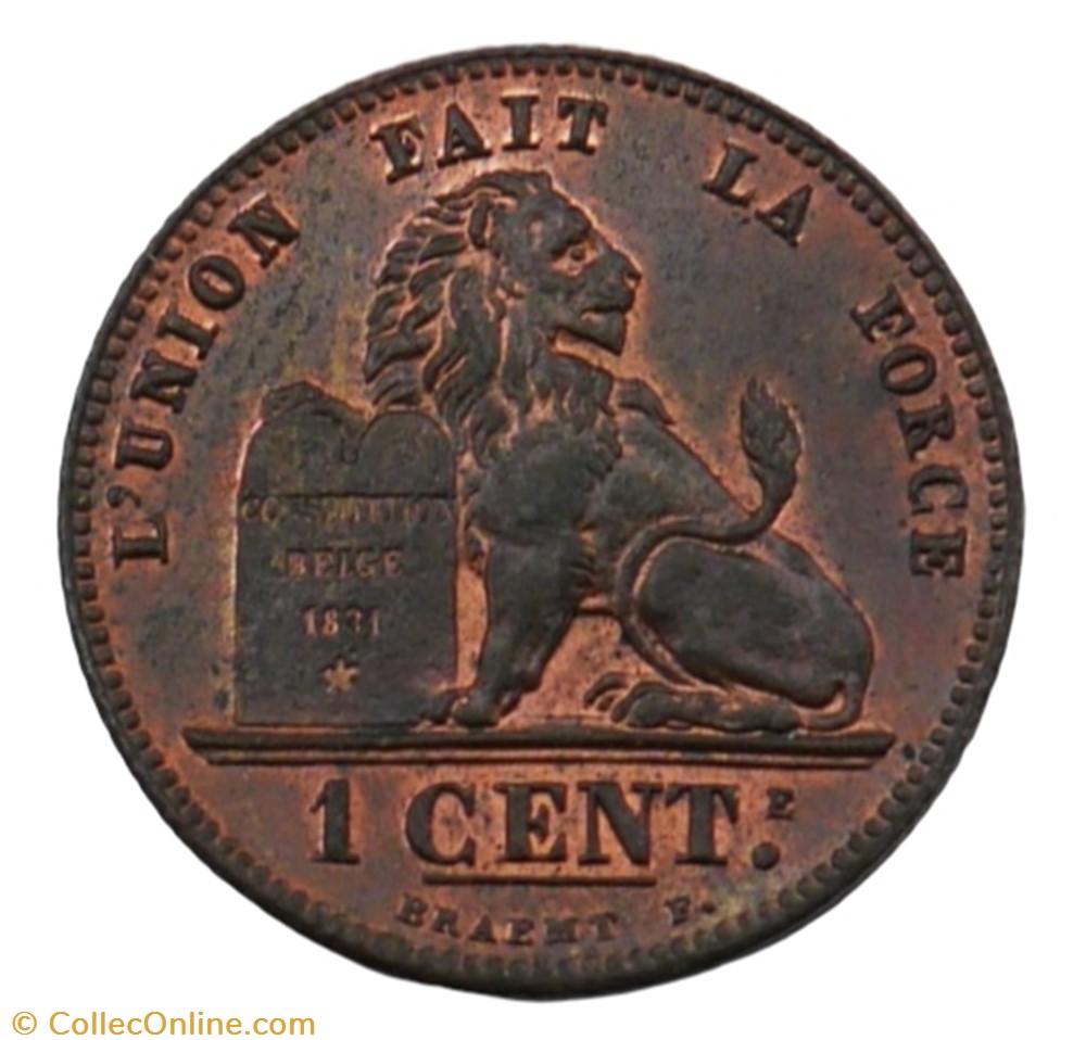 monnaie monde belgique 1 centime leopold ii 1899 fr
