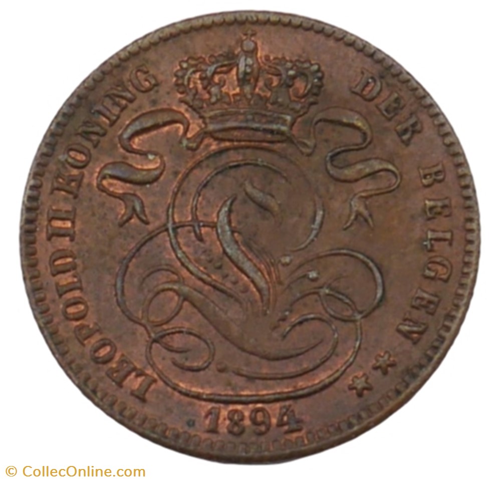 1 centime - Leopold II - 1894 FL monnaie monde belgique 1 centime leopold ii 1894 fl